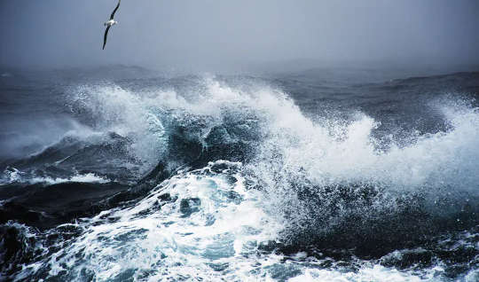 Can broken oars still power us through rough seas? huge breaking waves in the ocean