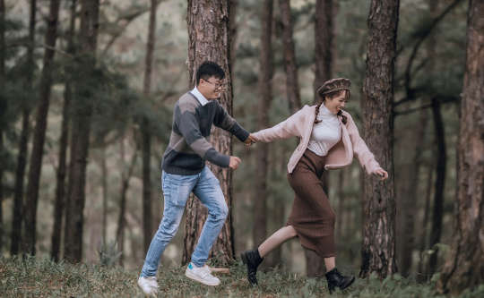 Today's Inspiration: September 23, 2022 a couple joyfully running in nature