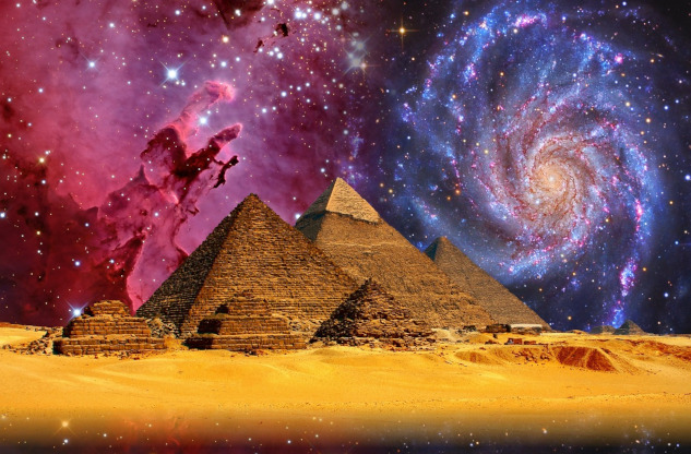 How Our Forgotten Earth History Can Affect Our Future Giza pyramid and Cheops with a stellar background